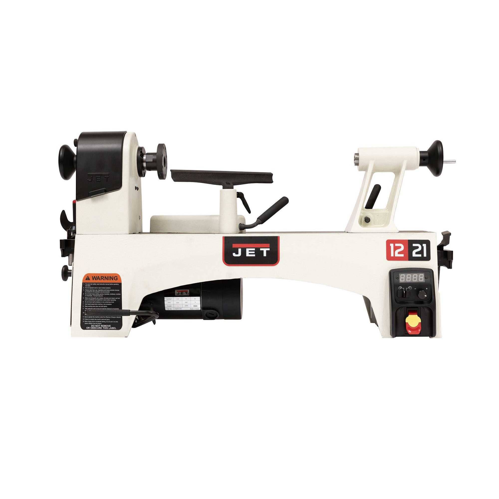 JT9-719200 - Jet JWL-1221VS 12'' x 21'' Variable Speed Wood Lathe