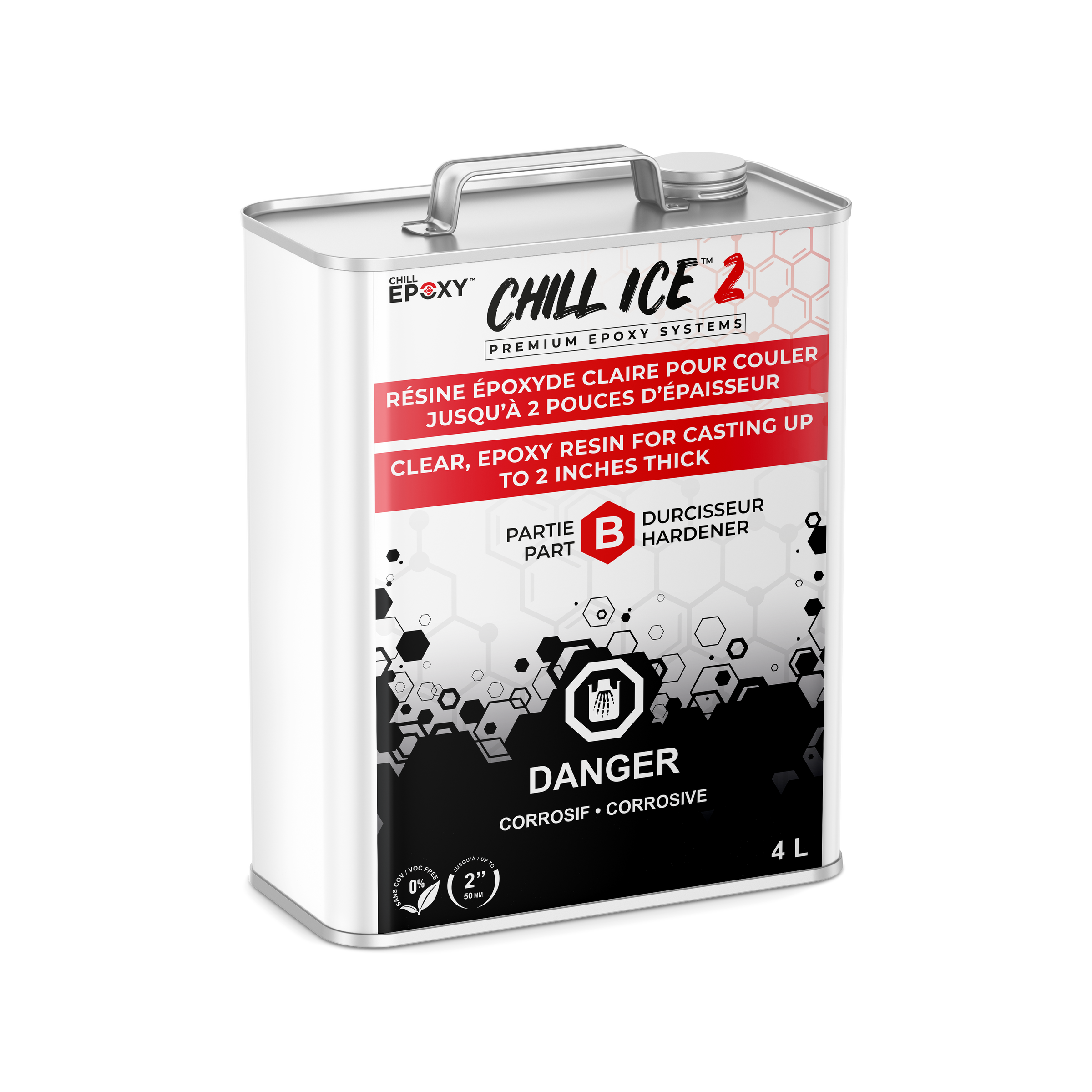 Chill Ice 2 - Ultra Clear Deep Pour Epoxy Resin | Up to 2″ Thick