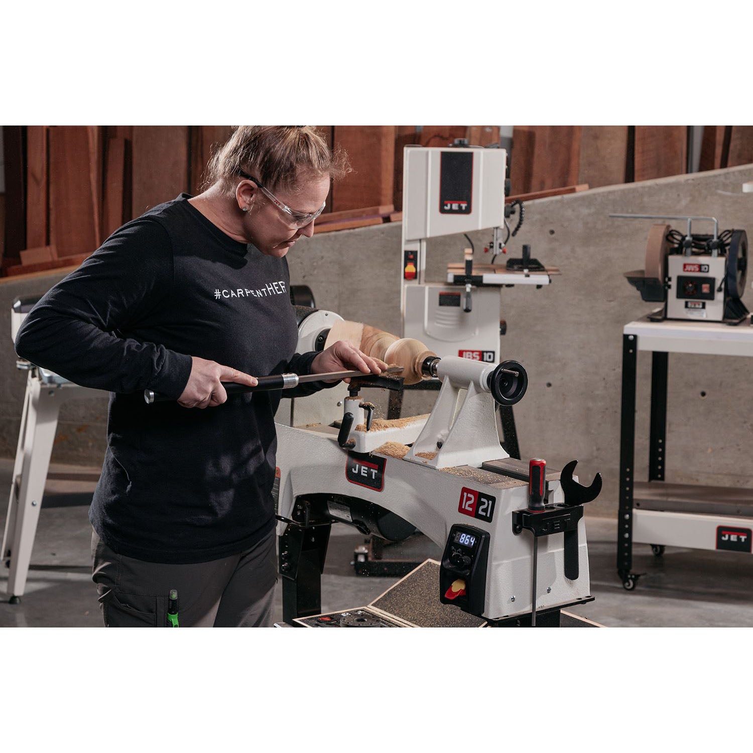 JT9-719200 - Jet JWL-1221VS 12'' x 21'' Variable Speed Wood Lathe