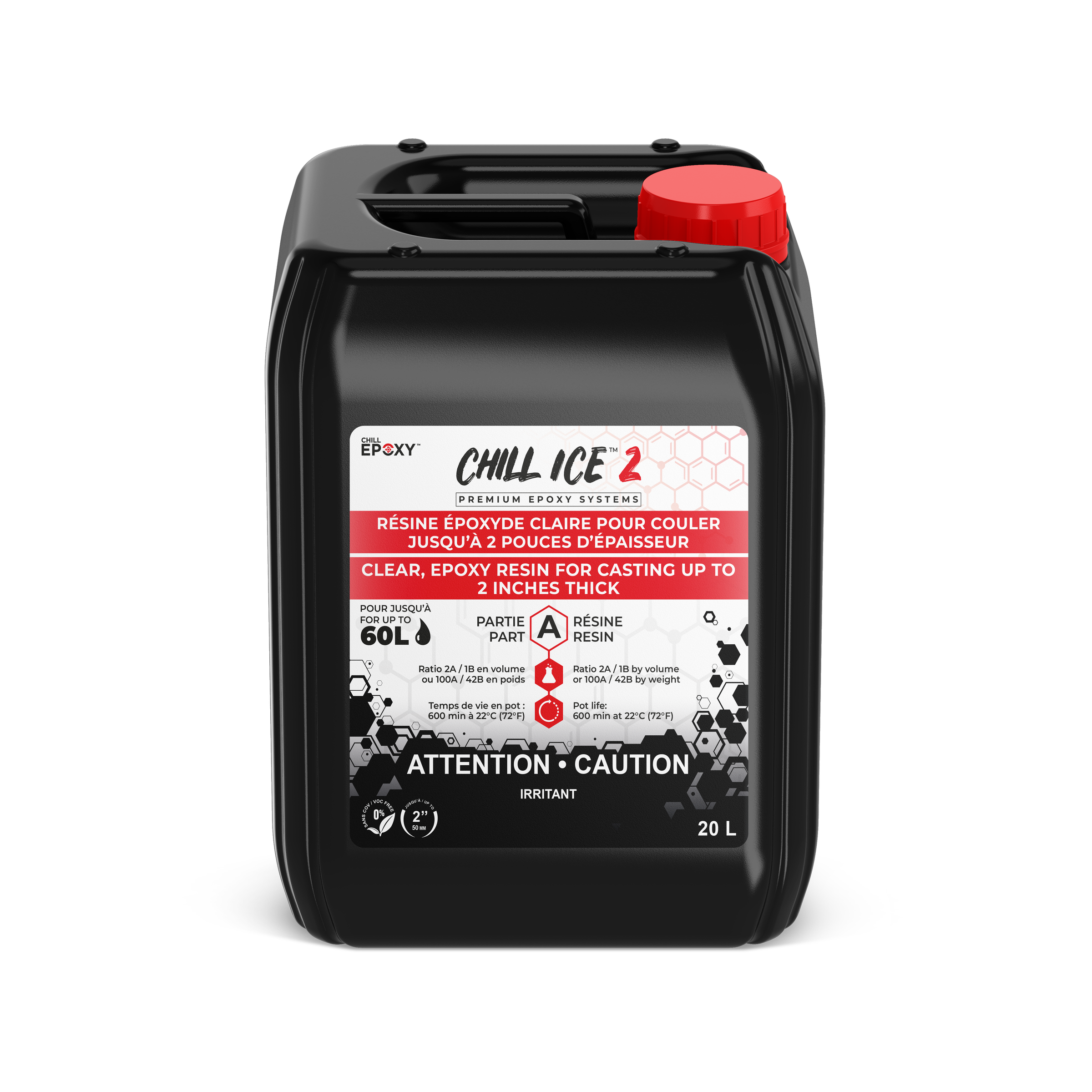 Chill Ice 2 - Ultra Clear Deep Pour Epoxy Resin | Up to 2″ Thick