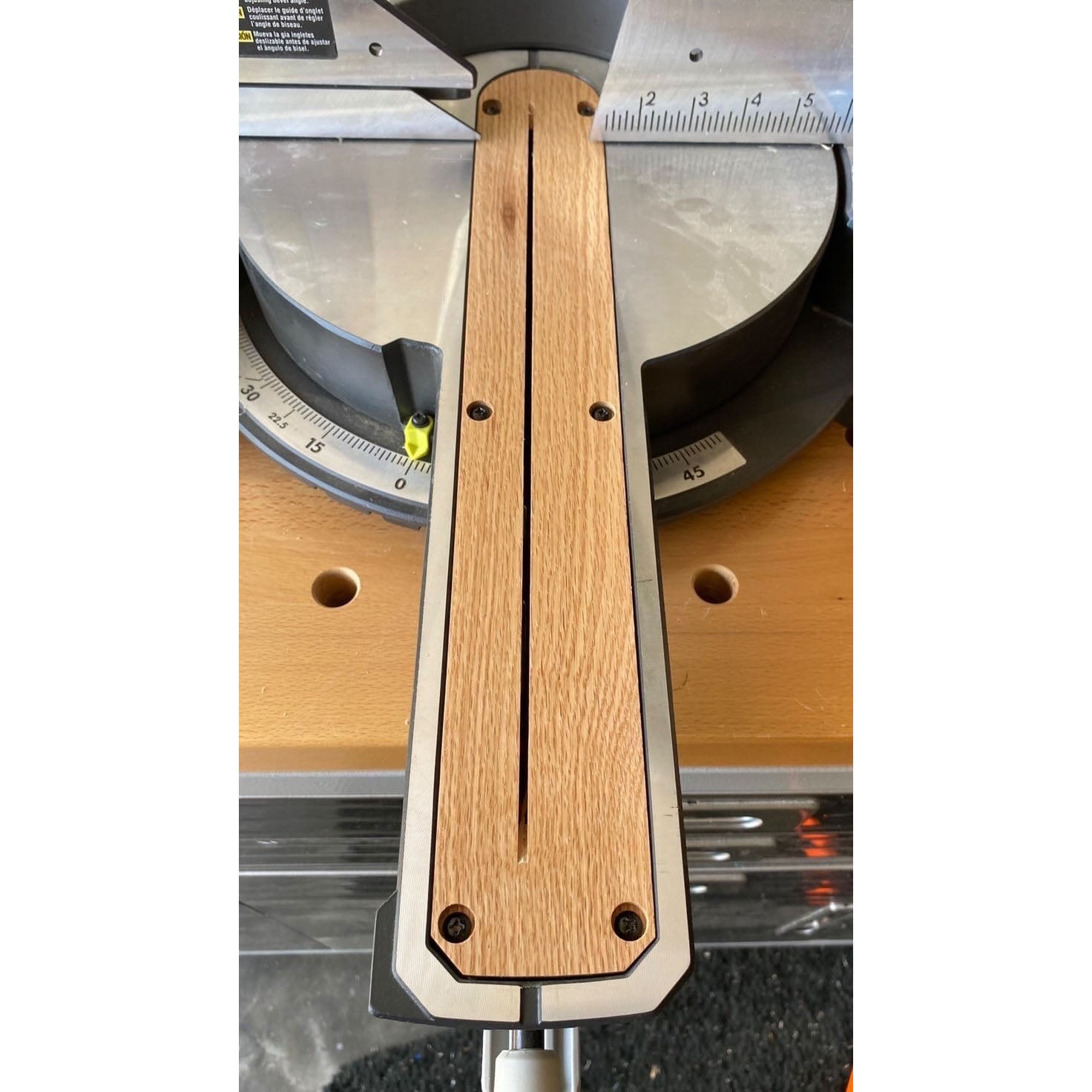 Ryobi Sliding Miter Saw Zero Clearance Insert | WTB Woodworking LLC