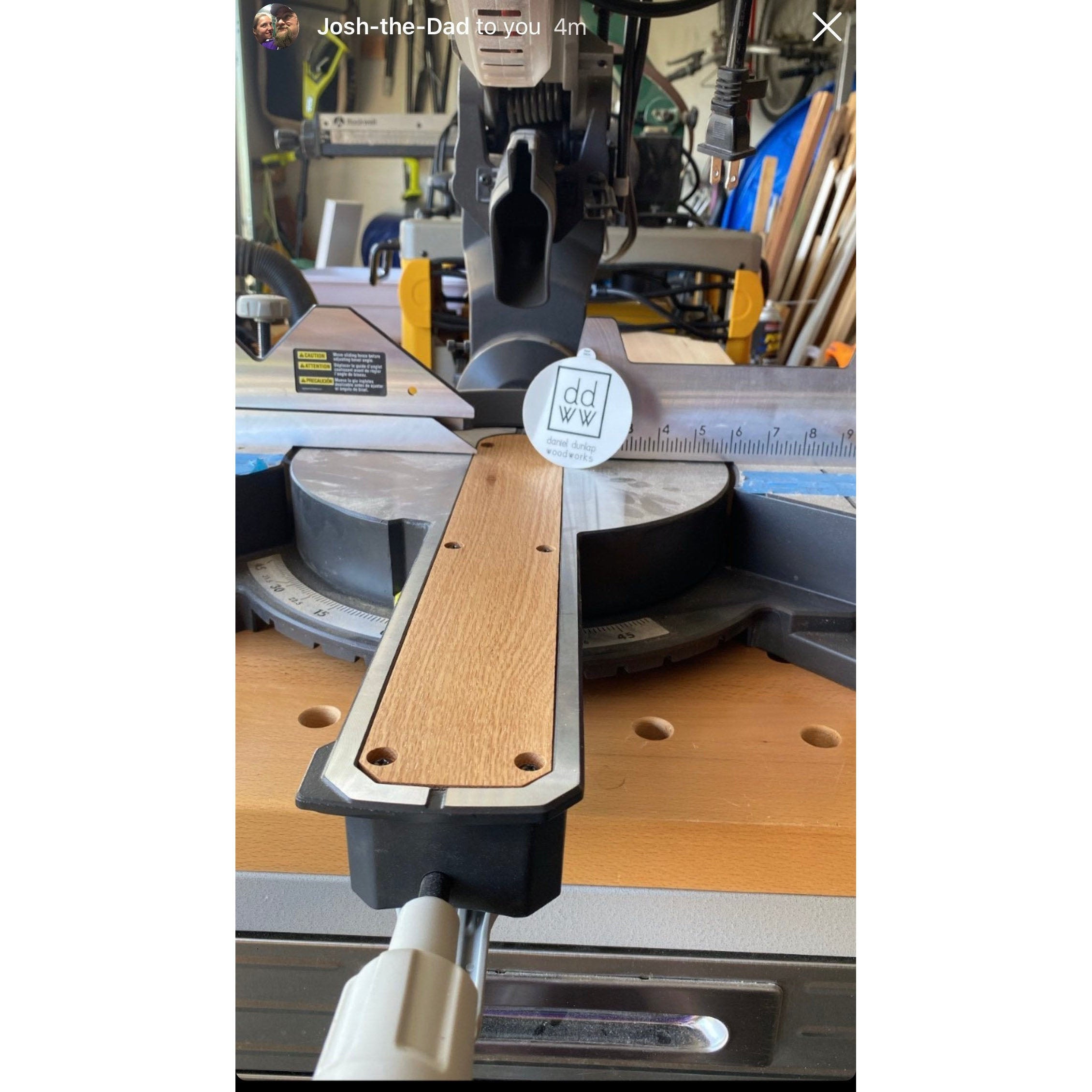 Ryobi Sliding Miter Saw Zero Clearance Insert | WTB Woodworking LLC
